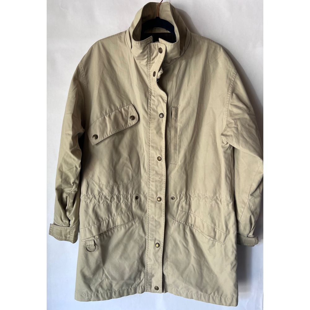 Eddie Bauer 90's Mountain Jacket Shell Women's‎ Small Beige Vintage Full Zip